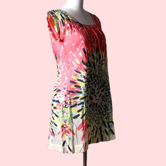 PAUL & JOE Sleeveless Printed Mini Cotton/Silk Tunic Dress - Picture 6 of 7
